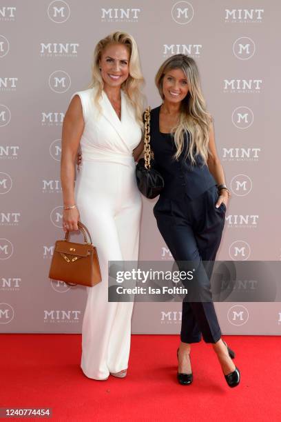 Mariana Mintcheva and Gitta Banko during the opening of Germany's first dental spa by celebrity doctor Mariana Mintcheva on May 19, 2022 in...