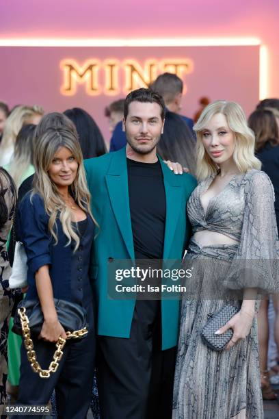 Gitta Banko, Luca Simmons and Svenja Simmons during the opening of Germany's first dental spa by celebrity doctor Mariana Mintcheva on May 19, 2022...