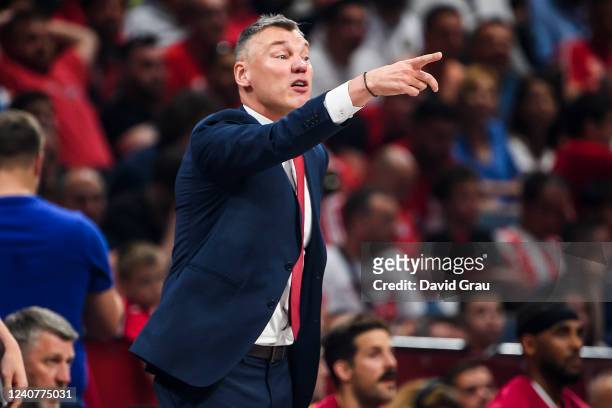Sarunas Jasikevicius, Head Coach of FC Barcelona during the 2022 Turkish Airlines EuroLeague Final Four Belgrade Semifinal A match between FC...