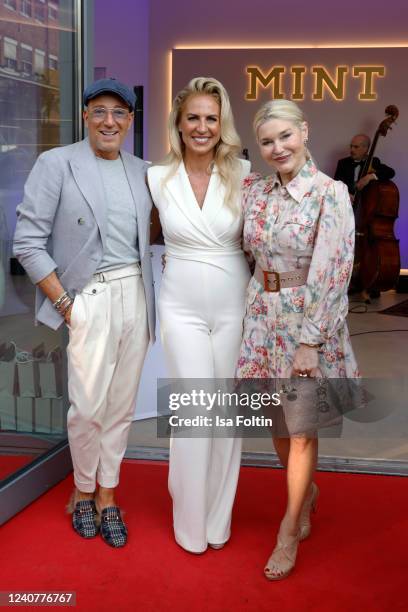 Thomas Rath, Mariana Mintcheva, Petra Dieners during the opening of Germany's first dental spa by celebrity doctor Mariana Mintcheva on May 19, 2022...