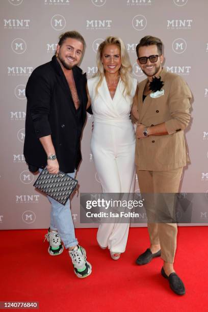 Justus Toussis, Mariana Mintcheva, Luca Bazzanella during the opening of Germany's first dental spa by celebrity doctor Mariana Mintcheva on May 19,...