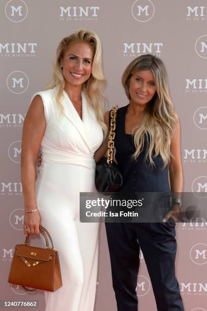 Mariana Mintcheva and Gitta Banko during the opening of Germany's first dental spa by celebrity doctor Mariana Mintcheva on May 19, 2022 in...