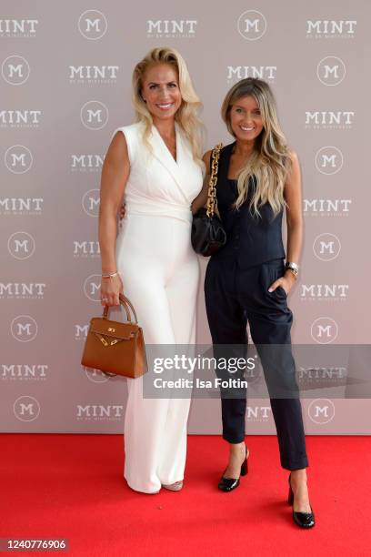 Mariana Mintcheva and Gitta Banko during the opening of Germany's first dental spa by celebrity doctor Mariana Mintcheva on May 19, 2022 in...