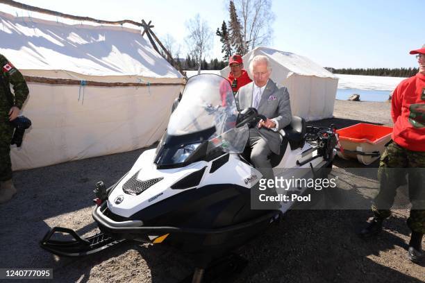 Prince Charles, Prince of Wales visits a Ranger Station at Fred Henne Territorial Park during a three-day trip to Canada with the Duchess of Cornwall...