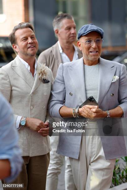 Sandro Rath, Thomas Rath during the opening of Germany's first dental spa by celebrity doctor Mariana Mintcheva on May 19, 2022 in Duesseldorf,...