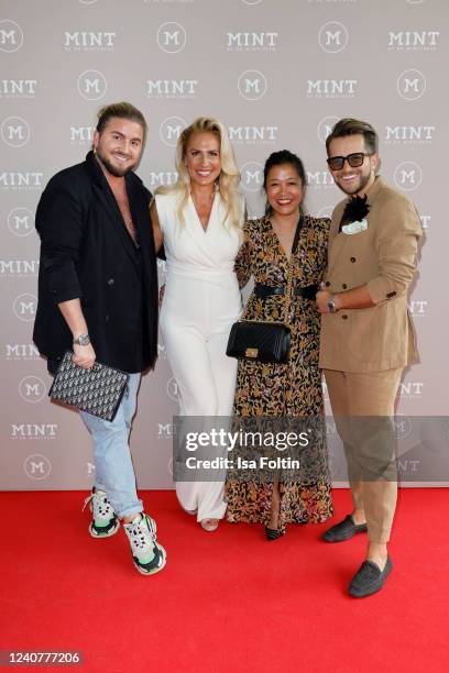 Justus Toussis, Mariana Mintcheva, Guest, Luca Bazzanella during the opening of Germany's first dental spa by celebrity doctor Mariana Mintcheva on...