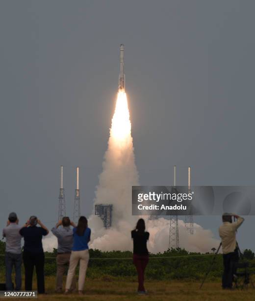 Atlas V rocket carrying the Boeing Starliner spacecraft lifts off from pad 41 at Cape Canaveral Space Force Station for the Orbital Flight Test-2...