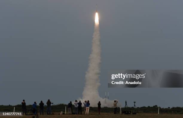 Atlas V rocket carrying the Boeing Starliner spacecraft lifts off from pad 41 at Cape Canaveral Space Force Station for the Orbital Flight Test-2...