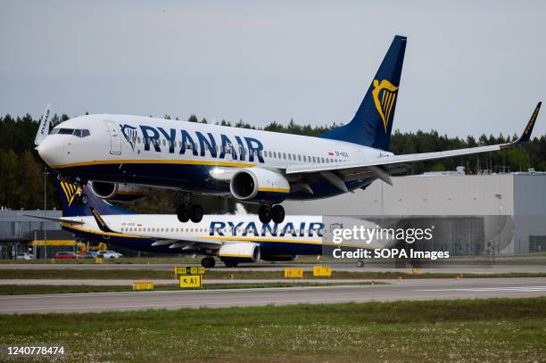 Ryanair planes are seen at the Lech Walesa Airport in Gdansk.