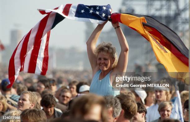 Pink Floyd performs In Berlin, Germany On July 21, 1990 - Pink Floyd performs "The Wall" in Berlin to commemorate the fall of the Berlin Wall.