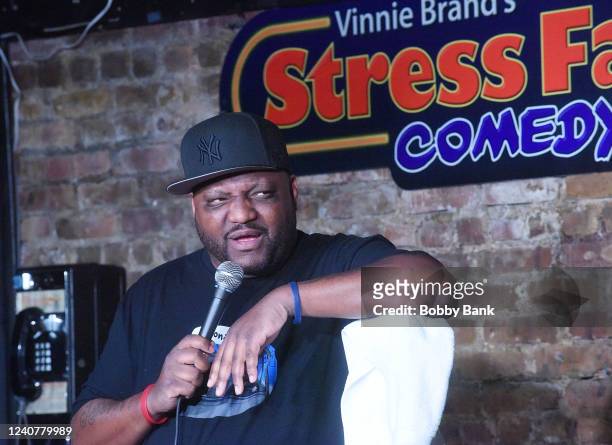 Comedian Aries Spears performs at The Stress Factory Comedy Club on May 19, 2022 in New Brunswick, New Jersey.