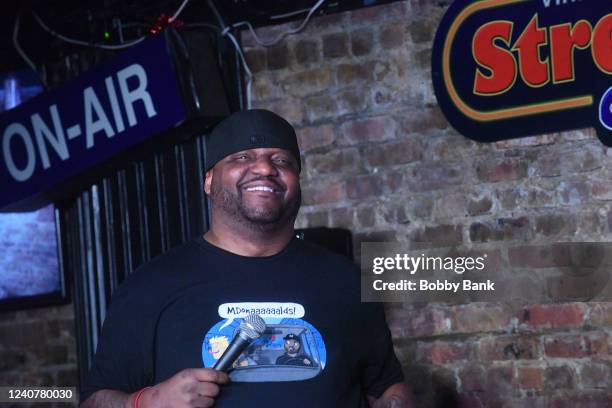 Comedian Aries Spears performs at The Stress Factory Comedy Club on May 19, 2022 in New Brunswick, New Jersey.