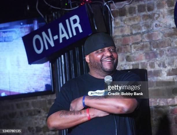 Comedian Aries Spears performs at The Stress Factory Comedy Club on May 19, 2022 in New Brunswick, New Jersey.