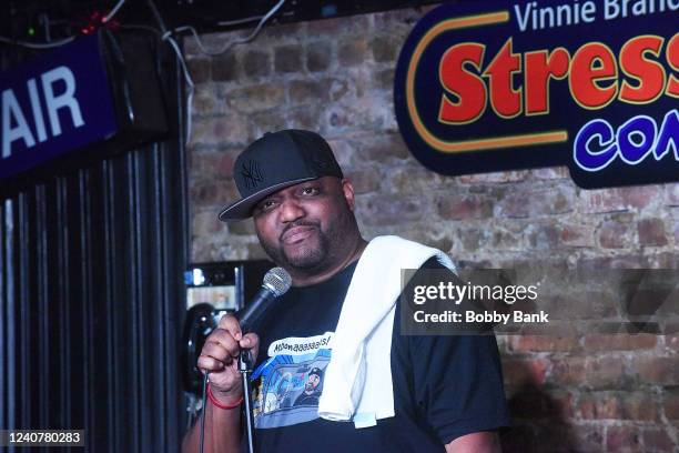 Comedian Aries Spears performs at The Stress Factory Comedy Club on May 19, 2022 in New Brunswick, New Jersey.