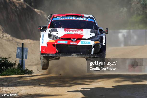 Elfyn EVANS and Scott MARTIN in TOYOTA GR Yaris Rally1 of TOYOTA GAZOO RACING WRT in action during the Shakedown - Baltar of the WRC Vodafone Rally...