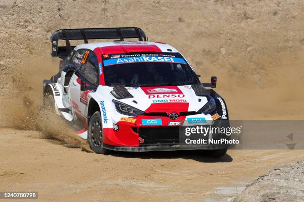 Elfyn EVANS and Scott MARTIN in TOYOTA GR Yaris Rally1 of TOYOTA GAZOO RACING WRT in action during the Shakedown - Baltar of the WRC Vodafone Rally...