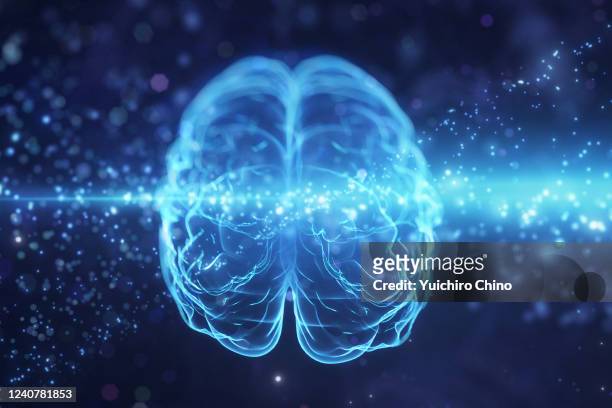 ai brain learning - neural network stock-fotos und bilder