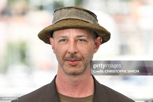 Actor Jeremy Strong poses during a photocall for the film "Armageddon Time" at the 75th edition of the Cannes Film Festival in Cannes, southern...