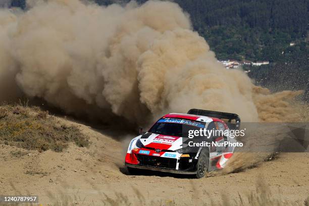 Elfyn EVANS and Scott MARTIN in TOYOTA GR Yaris Rally1 of TOYOTA GAZOO RACING WRT in action during the SS3 - Gois of the WRC Vodafone Rally Portugal...