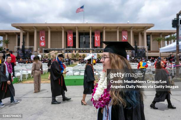 Northridge , CA Graduates during commencement ceremonies for Cal State University Northridge classes of fall 2019/spring 2020 and fall 2020/spring...