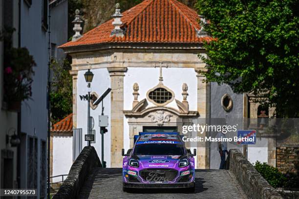 Gus Greensmith of Great Britain and Jonas Andersson of Sweden compete with their M-Sport Ford WRT Ford Puma Rally1 during Day Two of the FIA World...