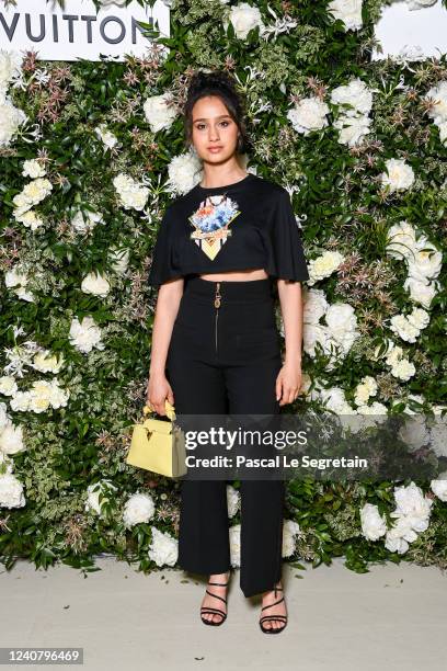 Oulaya Amamra attends the Vanity Fair x Louis Vuitton dinner during the 75th annual Cannes Film Festival at Fred LEcailler on May 20, 2022 in Cannes,...