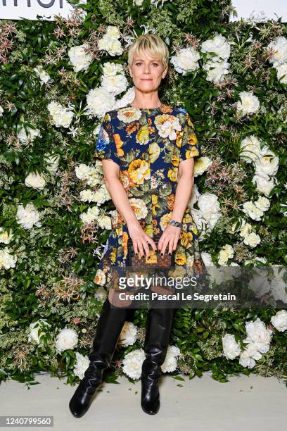Marina Foïs attends the Vanity Fair x Louis Vuitton dinner during the 75th annual Cannes Film Festival at Fred LEcailler on May 20, 2022 in Cannes,...