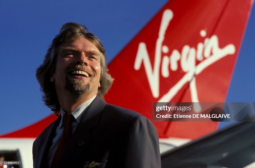 Virgin Atlantic Airways 1St Airbus A -340 Delivery In Toulouse, France On December 06, 1993.