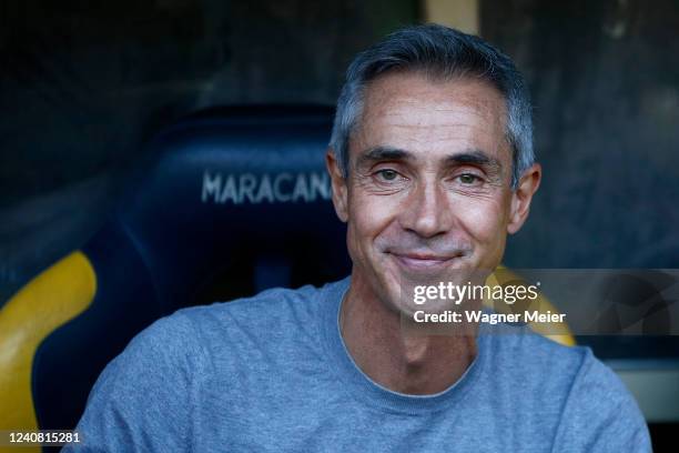 Paulo Sousa coach of Flamengo looks at the camera during the match between Flamengo and Goias as part of Brasileirao Series A 2022 a at Maracana...