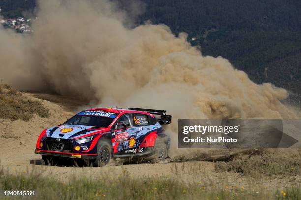 Dani SORDO and Candido CARRERA in HYUNDAI i20 N Rally 1 of HYUNDAI SHELL MOBIS WORLD RALLY TEAM in action during the SS3 - Gois of the WRC Vodafone...