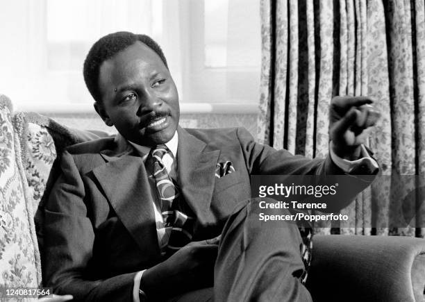 Nigerian General Yakubu Gowon in exile in London on 25th October 1975.