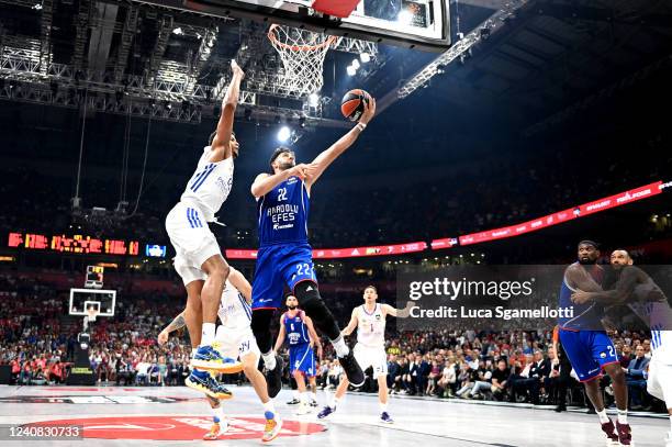 Vasilije Micic, #22 of Anadolu Efes Istanbul in action during the Turkish Airlines EuroLeague Final Four Belgrade 2022 Championship game Real Madrid...