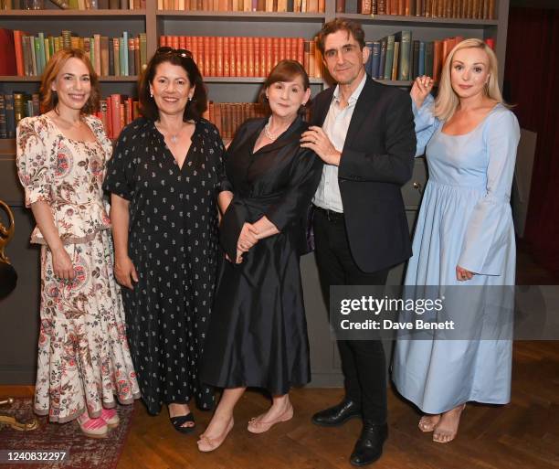 Laura Main, Pippa Harris, Heidi Thomas, Stephen McGann and Helen George pose in the green room during day three of the BFI & Radio Times Television...