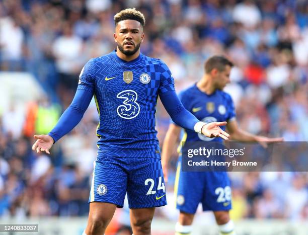 Reece James of Chelsea during the Premier League match between Chelsea and Watford at Stamford Bridge on May 22, 2022 in London, United Kingdom.