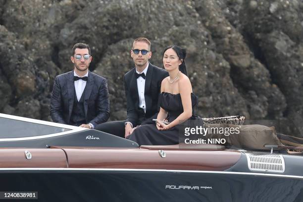 May 22: Guests are seen during Travis Barker and Kourtney Kardashian's wedding on May 22, 2022 in Portofino, Italy.