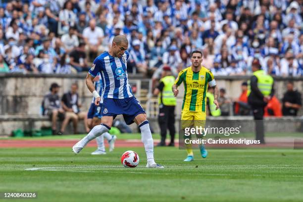 Pepe of FC Porto during the Portuguese Cup Final between FC Porto and CD Tondela at Estadio Nacional on May 22, 2022 in Oeiras, Portugal.