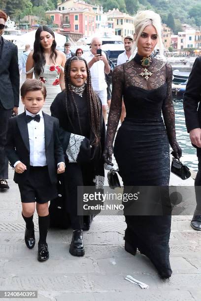 May 22: Kim Kardashian is seen on May 22, 2022 in Portofino, Italy.