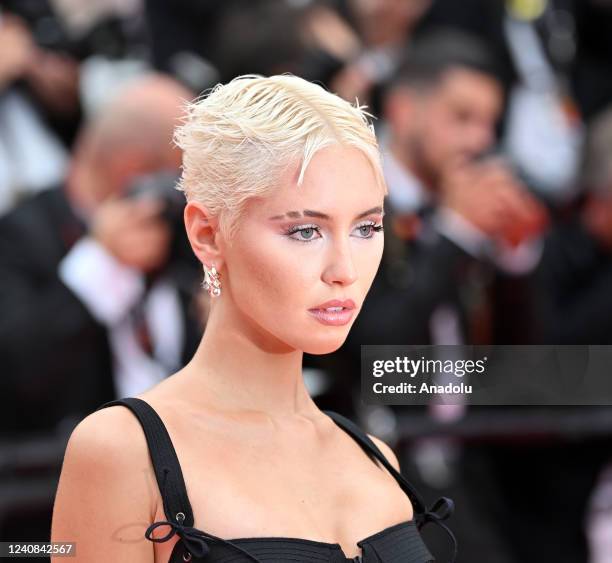 Model Iris Law arrives for the screening of the film âForever Young â at the 75th annual Cannes Film Festival in Cannes, France on May 22, 2022.