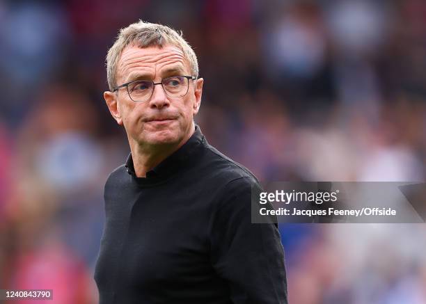 Ralf Rangnick, Interim Manager of Manchester United during the Premier League match between Crystal Palace and Manchester United at Selhurst Park on...