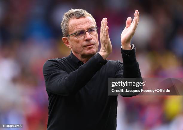 Ralf Rangnick, Interim Manager of Manchester United during the Premier League match between Crystal Palace and Manchester United at Selhurst Park on...