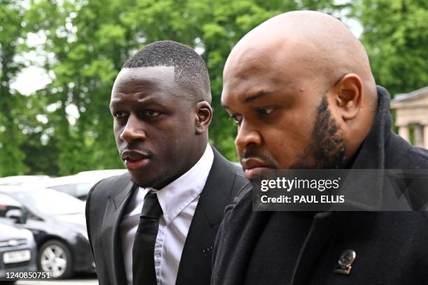 Manchester City and France international footballer Benjamin Mendy arrives to Chester Crown Court for a pre-trial hearing in Chester, northwest...