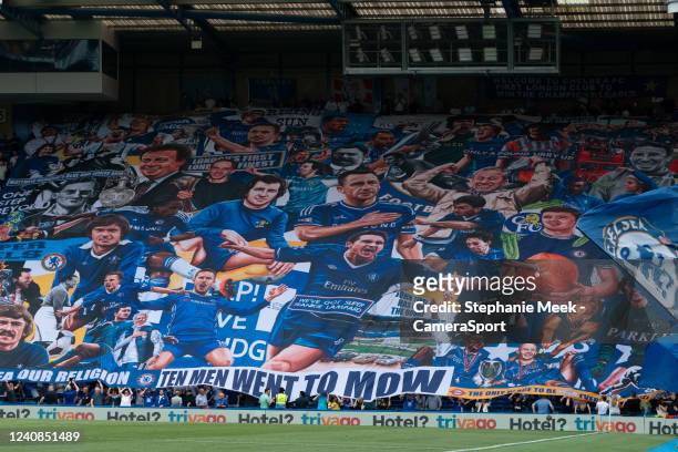 General view of Stamford Bridge, home of Chelsea during the Premier League match between Chelsea and Watford at Stamford Bridge on May 22, 2022 in...