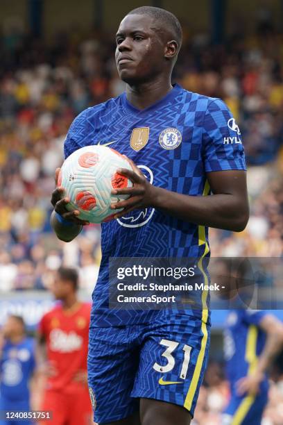 Chelsea's Malang Sarr during the Premier League match between Chelsea and Watford at Stamford Bridge on May 22, 2022 in London, United Kingdom.