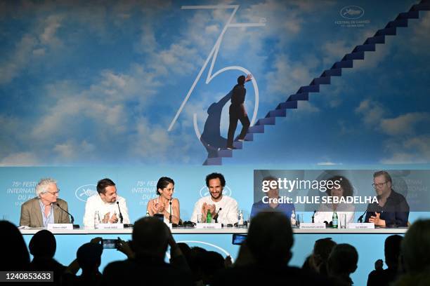 Mediator Robert Gray, producer Jacob Jarek, Iranian actress Zar Amir-Ebrahimi, Iranian-Danish director Ali Abbasi, Iranian actor Mehdi Bajestani,...