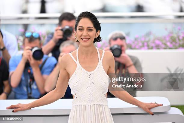 Iranian actress Zar Amir Ebrahimi poses during a photocall for the film âHoly Spiderâ at the 75th annual Cannes Film Festival in Cannes, France on...