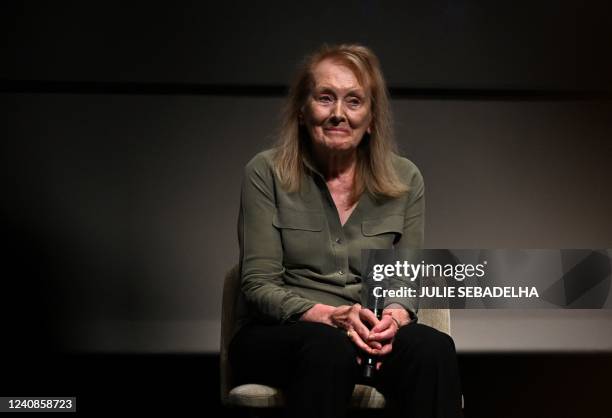 French writer Annie Ernaux attends the screening of the film "Les Annees Super 8 " on the sidelines of the 75th edition of the Cannes Film Festival...