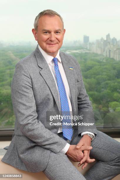 In this image released on May 23 2022, Hugh Bonneville poses during IMDb exclusive portrait session at Park Lane Hotel in New York City.