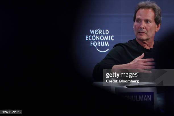 Dan Schulman, president and chief executive officer of PayPal Holdings Inc., speaks during a panel session on the opening day of the World Economic...