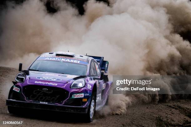 Gus Greensmith and Jonas Andersson in action during the Day Three of the FIA World Rally Championship Portugal on May 21, 2022 in Porto, Portugal.