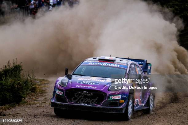 Adrien Fourmaux and Alexandre Coria in action during the Day Three of the FIA World Rally Championship Portugal on May 21, 2022 in Porto, Portugal.